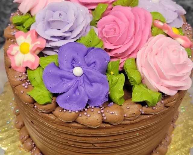 flower round cake