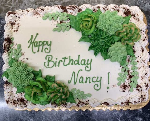 plant sheet birthday cake